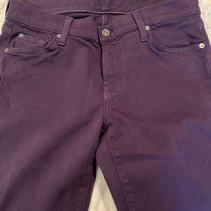 7 FOR ALL MANKIND |  Slim  “The Skinny” Eggplant  Jeans - Women’s 30
